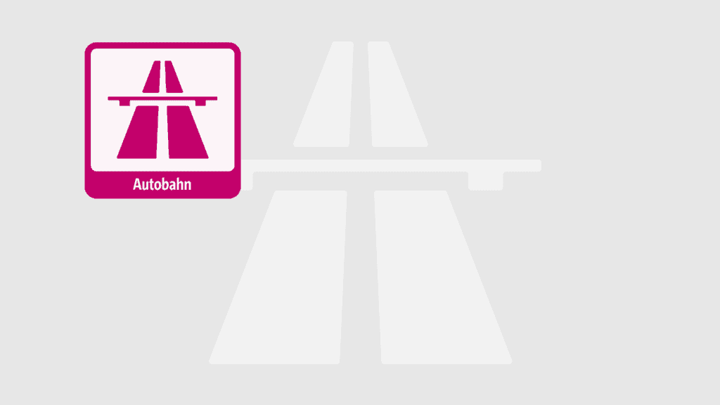 Autobahn-Symbol mit Brücke, schnelle Hilfe bei Verkehrsproblemen.