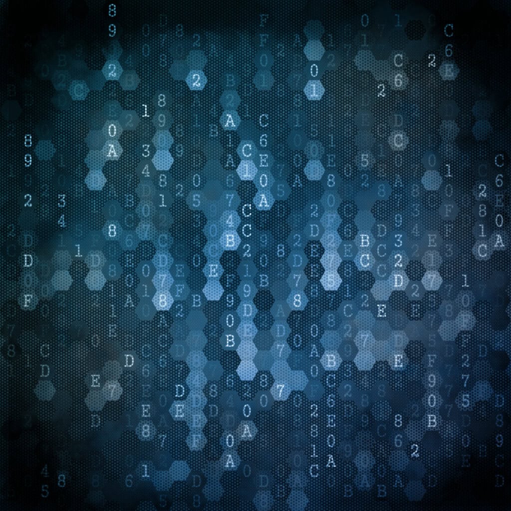 Digitale Datenströme und Binärcode symbolisieren Digitalisierung im öffentlichen Dienst.